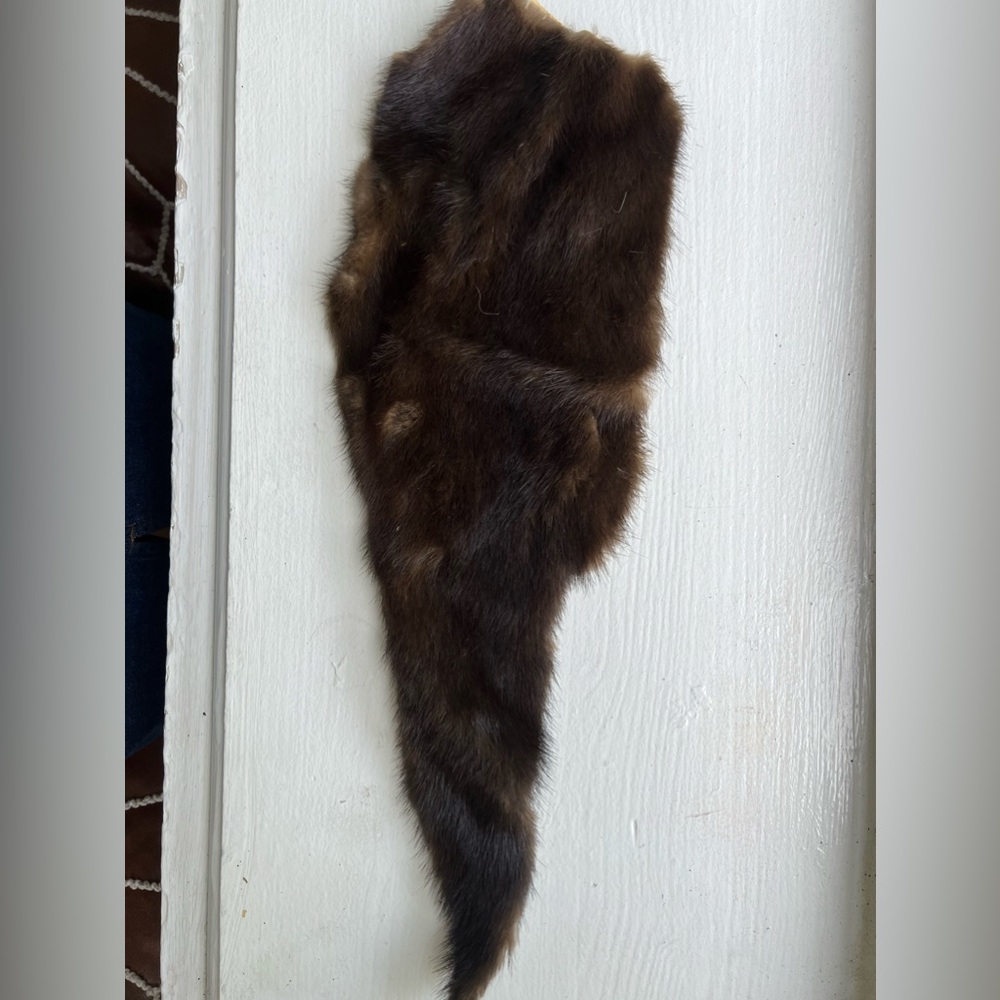 FOX FUR scrap, chocolate brown